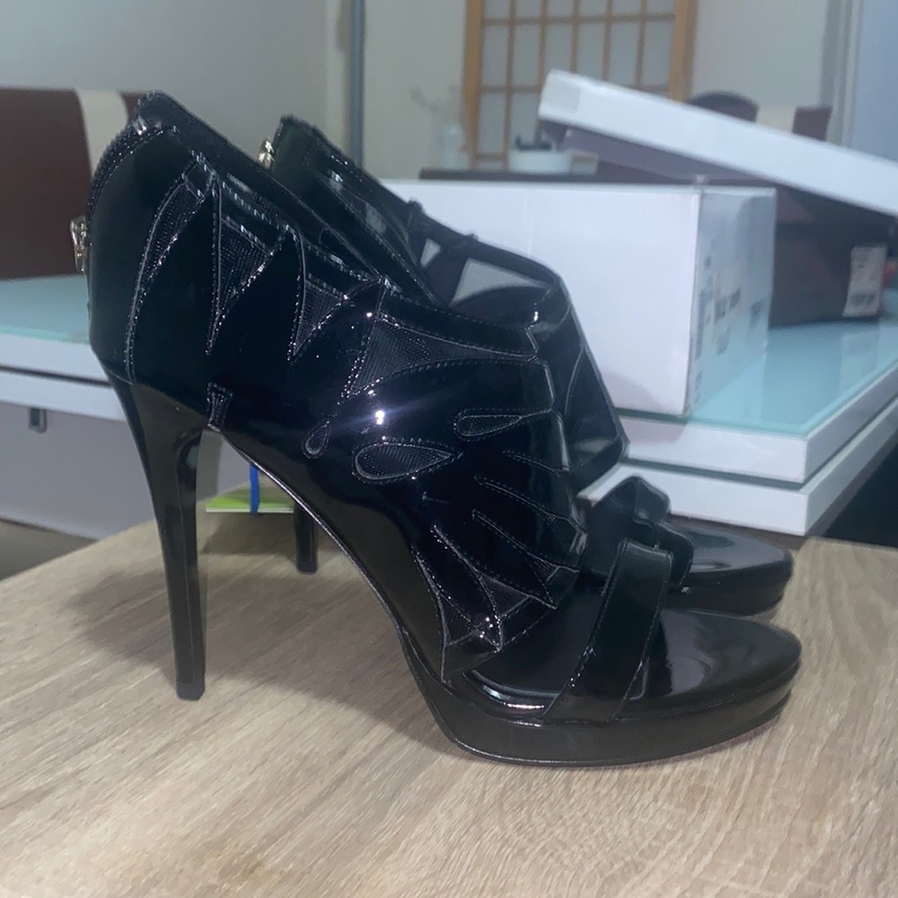 Versace Jeans black patent heel 7